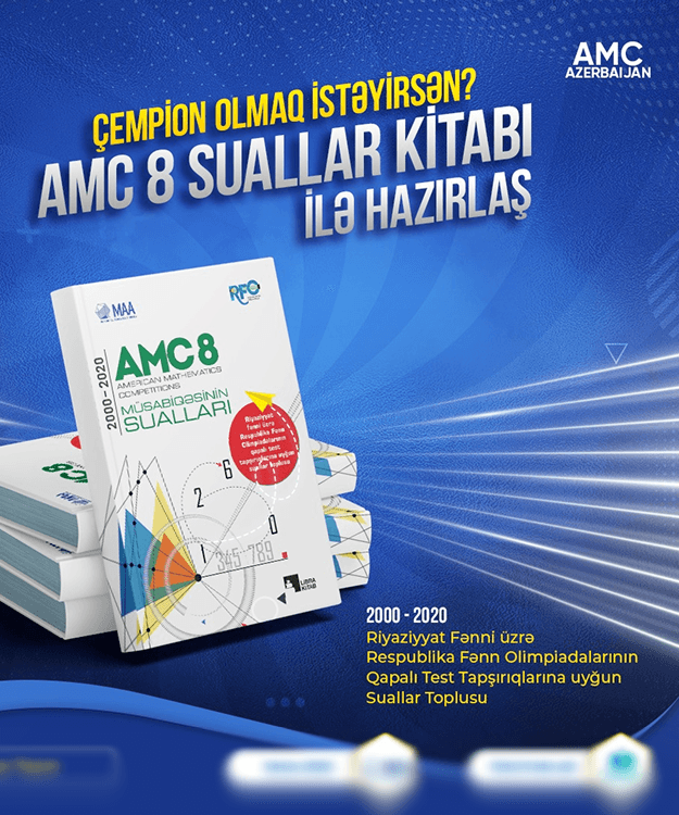 Çempion olmaq istəyirsən? AMC 8 Suallar kitabı ilə hazırlaş!