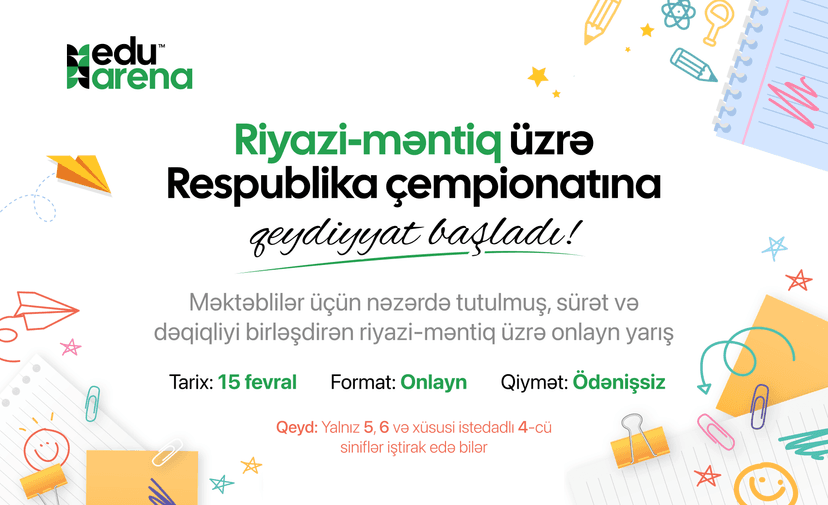 EduArena Riyazi-Məntiq üzrə Çempionata start verir!